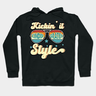 Retro Kickin It kindergarten Style Teacher Back To School Gift For Boy Girl Kids Hoodie